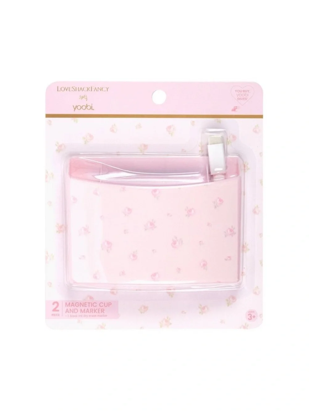 LoveShackFancy Yoobi Blooming Heirloom Ditsy Magnetic Cup with Marker Locker